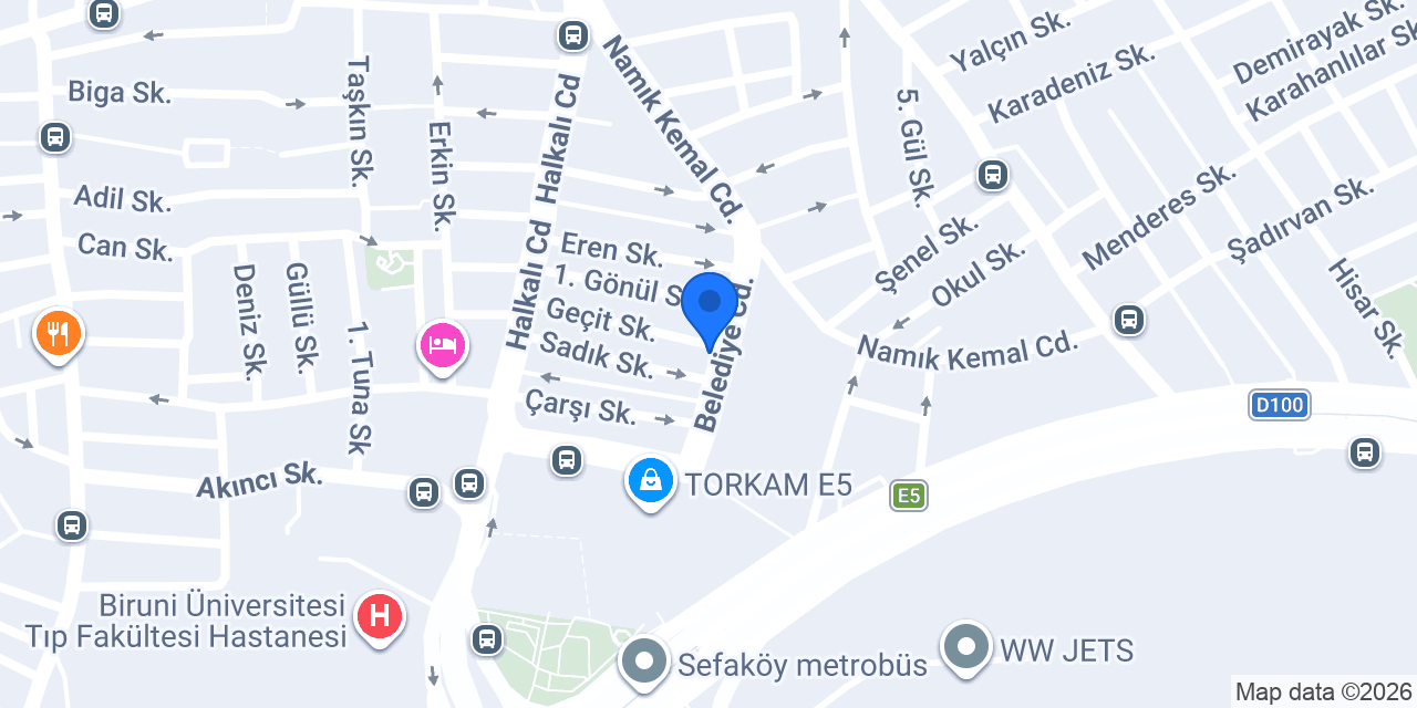 Zabıta Müdürlüğü konumu