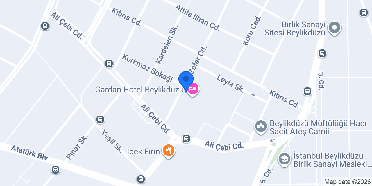 Beylikdüzü otel Cafe konumu