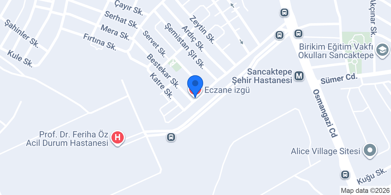 Eczane izgü konumu