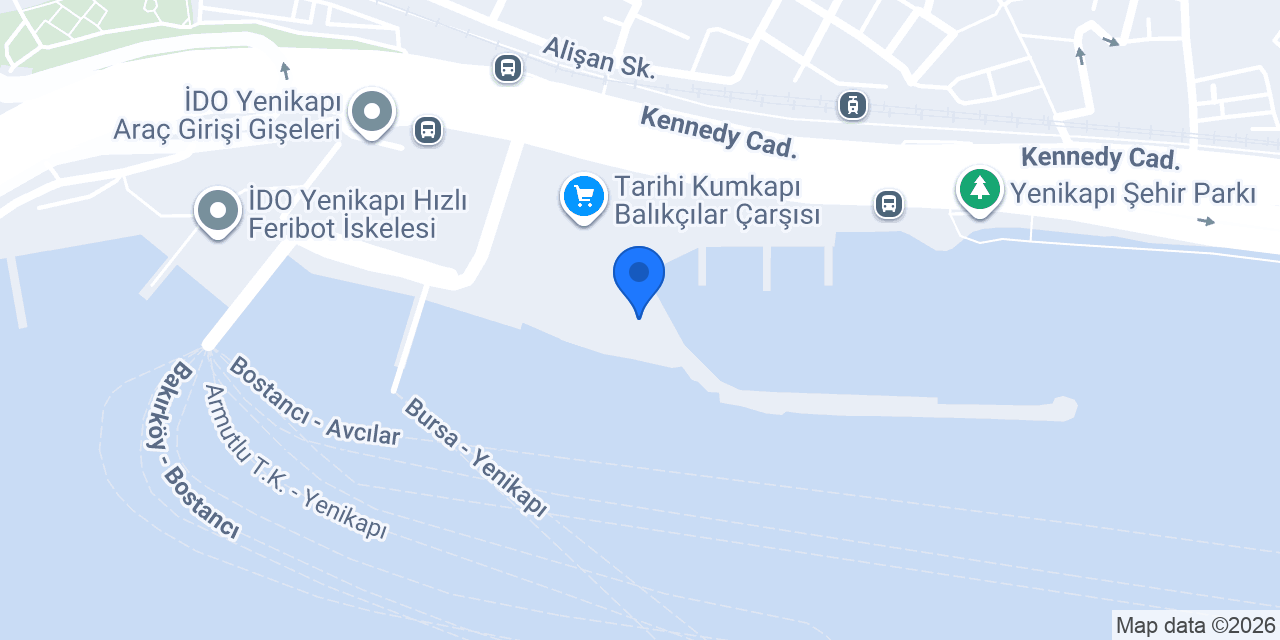Havuzbaşı Restaurant Yenikapı konumu