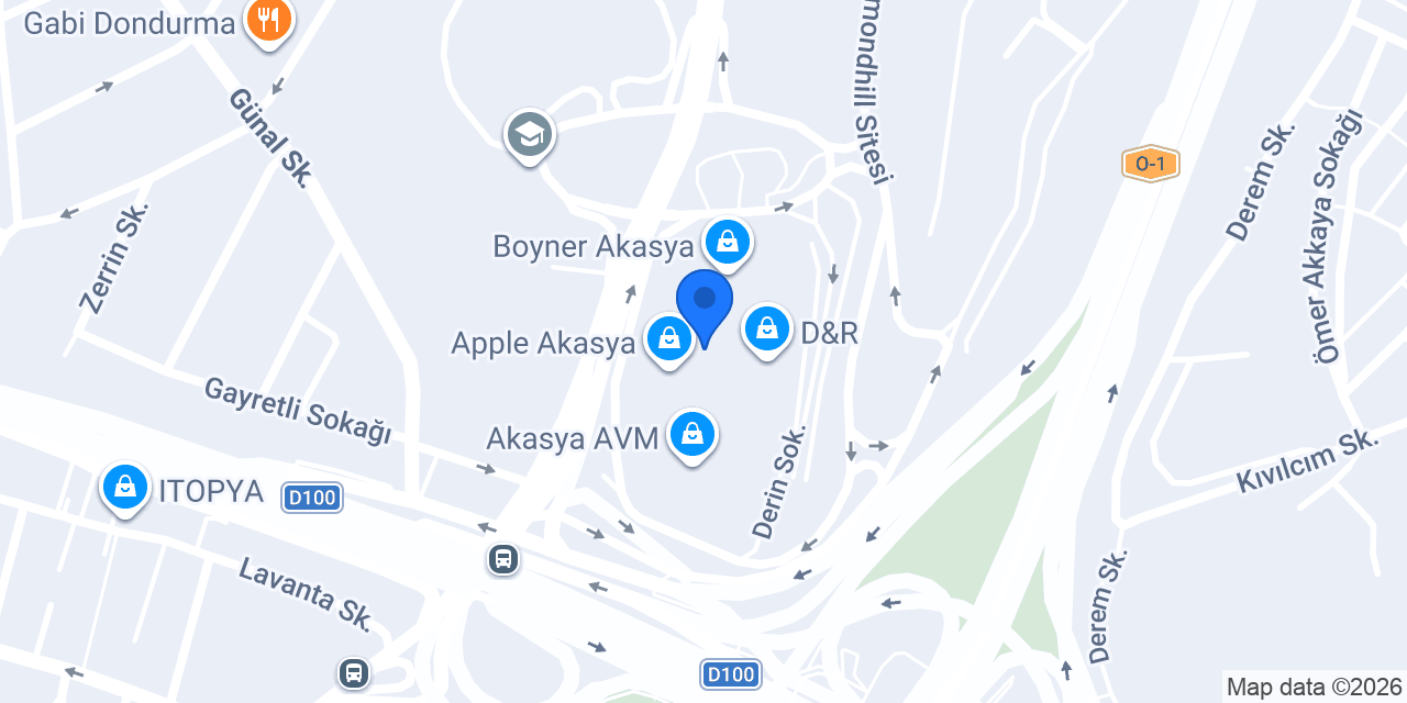 Emo Optik Akasya AVM konumu