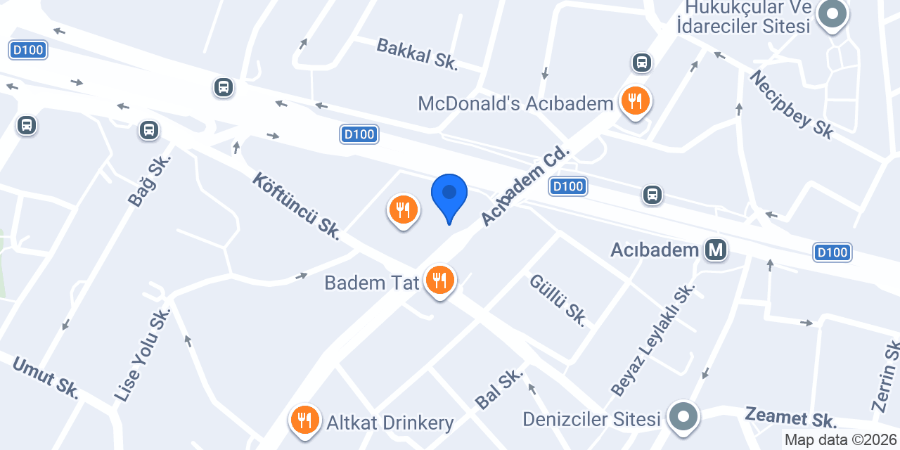 Yapı Kredi Bankası - Acıbadem Şubesi konumu