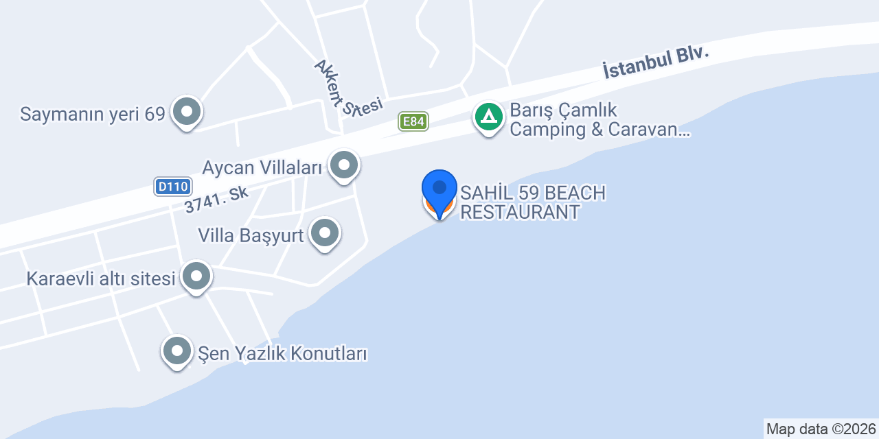 SAHİL 59 BEACH RESTAURANT konumu