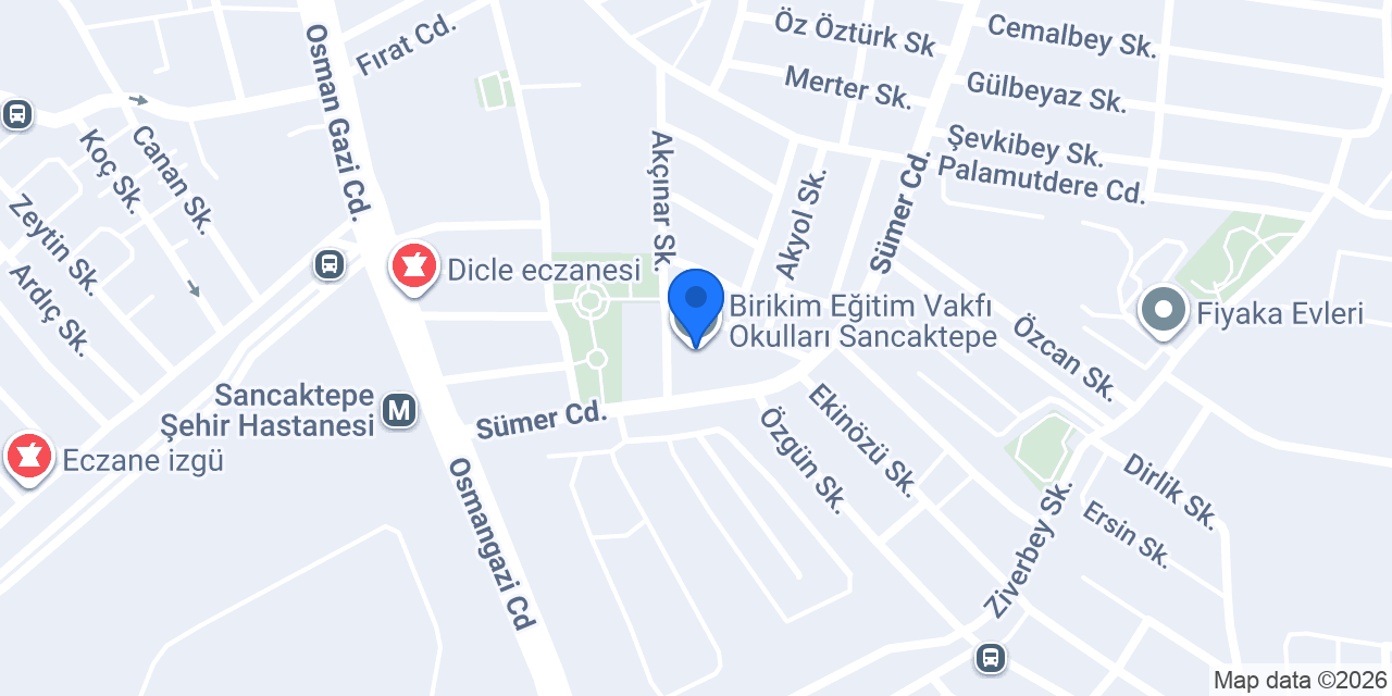 Birikim Eğitim Vakfı Okulları Sancaktepe konumu