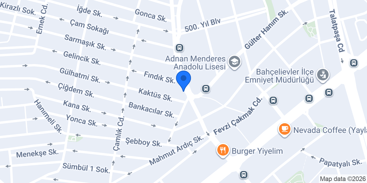 Örnek Börek konumu