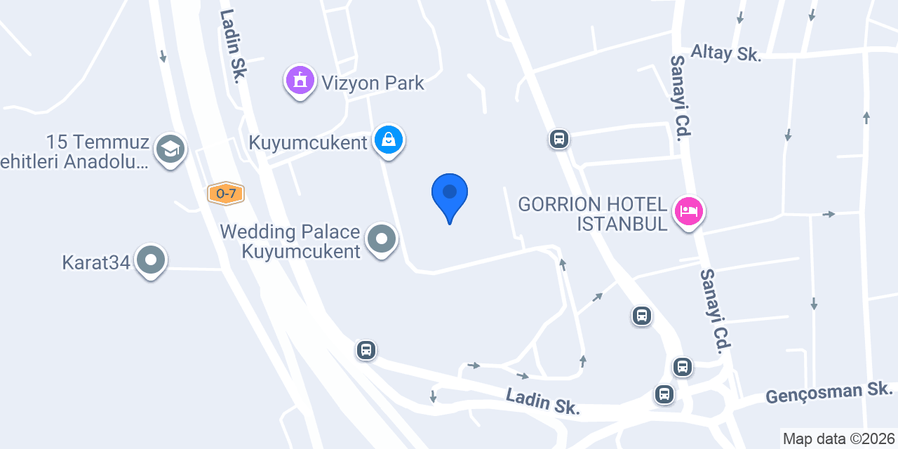Garanti BBVA Kuyumcukent Şubesi konumu