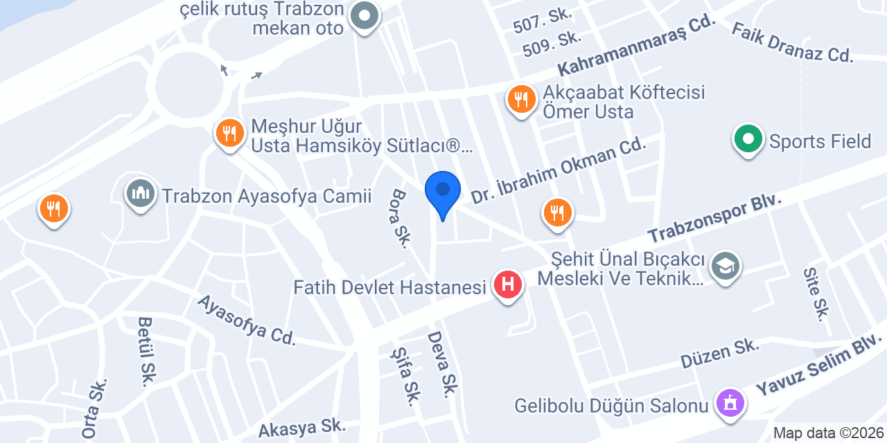 AZRA TEMİZLİK Trabzon konumu