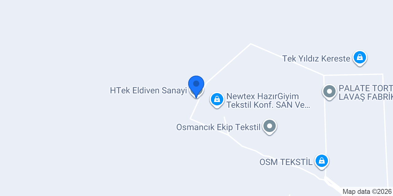 HTek Eldiven Sanayi konumu
