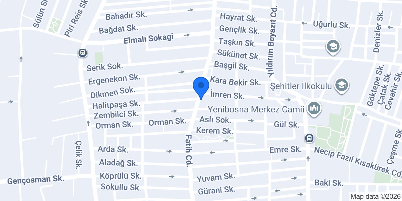 QNB Yenibosna Şubesi konumu
