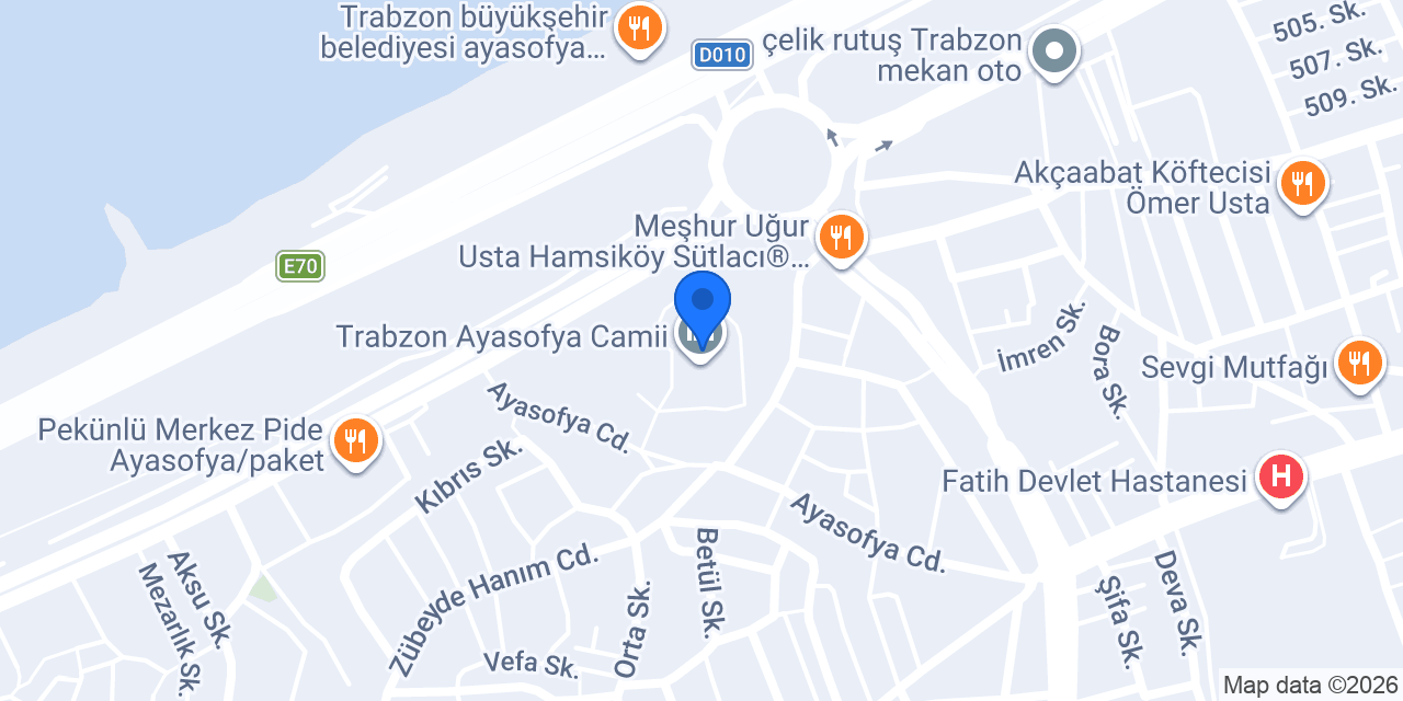 Trabzon Şap konumu