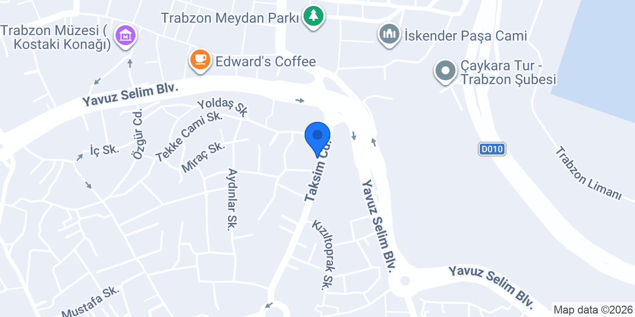 Taksim Hotel Trabzon konumu