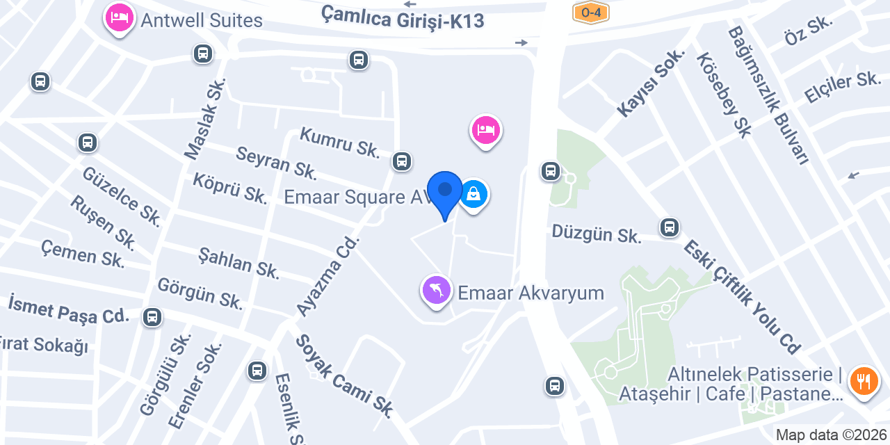 Agahoğlu Emaar AVM konumu