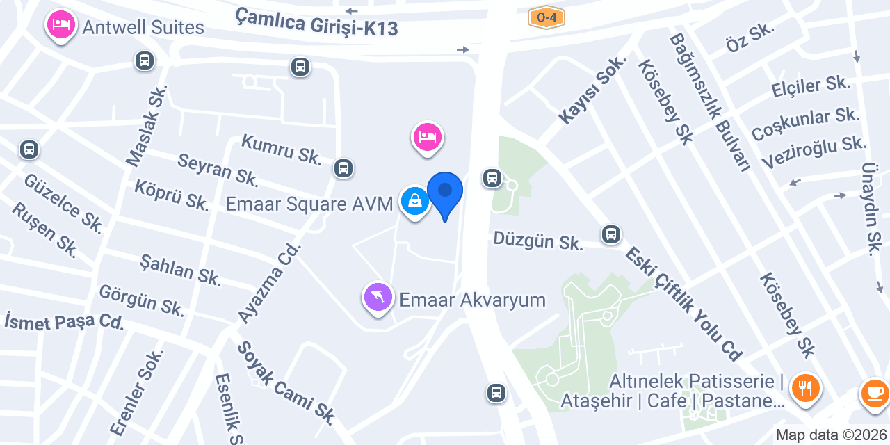 Altınbaş Emaar Square Avm konumu