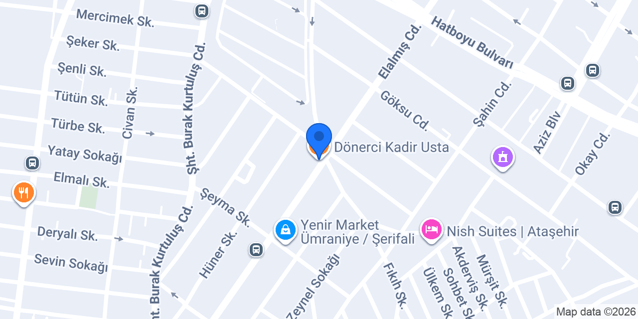 Dönerci Kadir Usta konumu