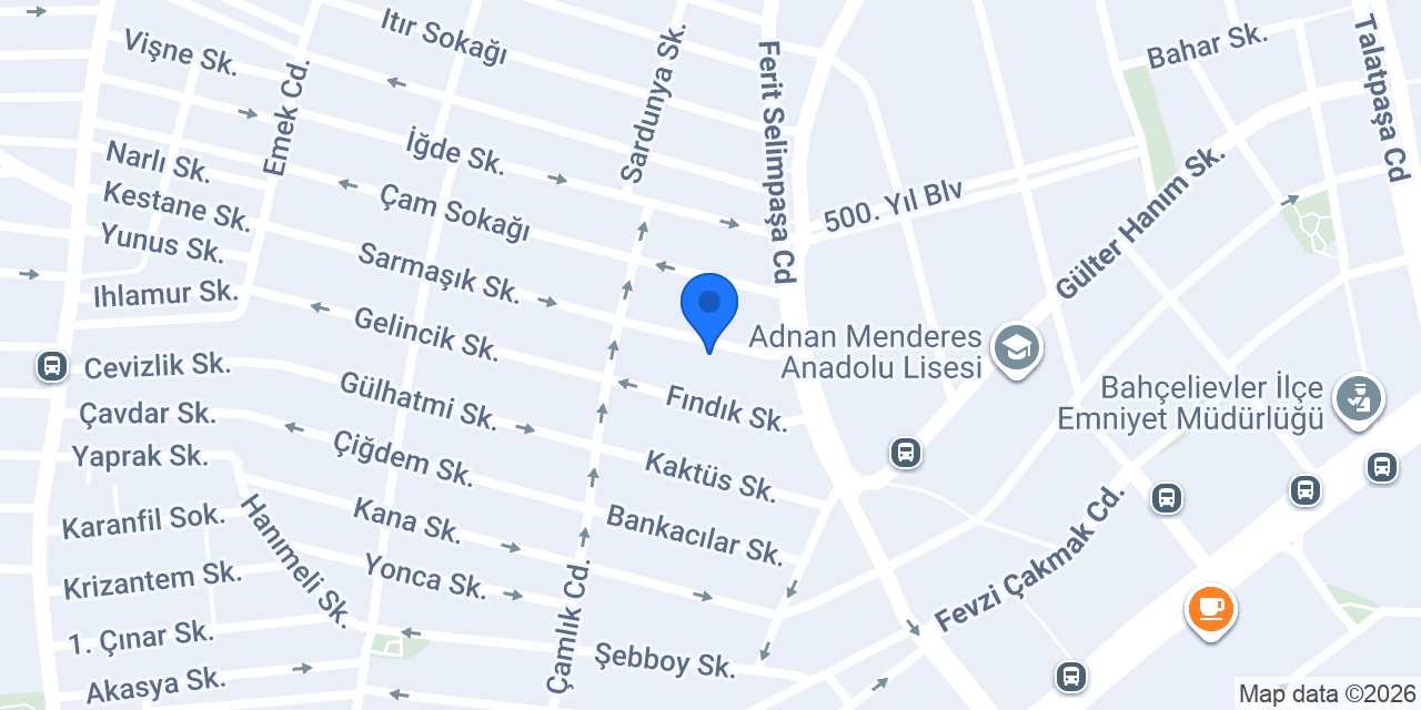 Sade Çiçekçilik konumu