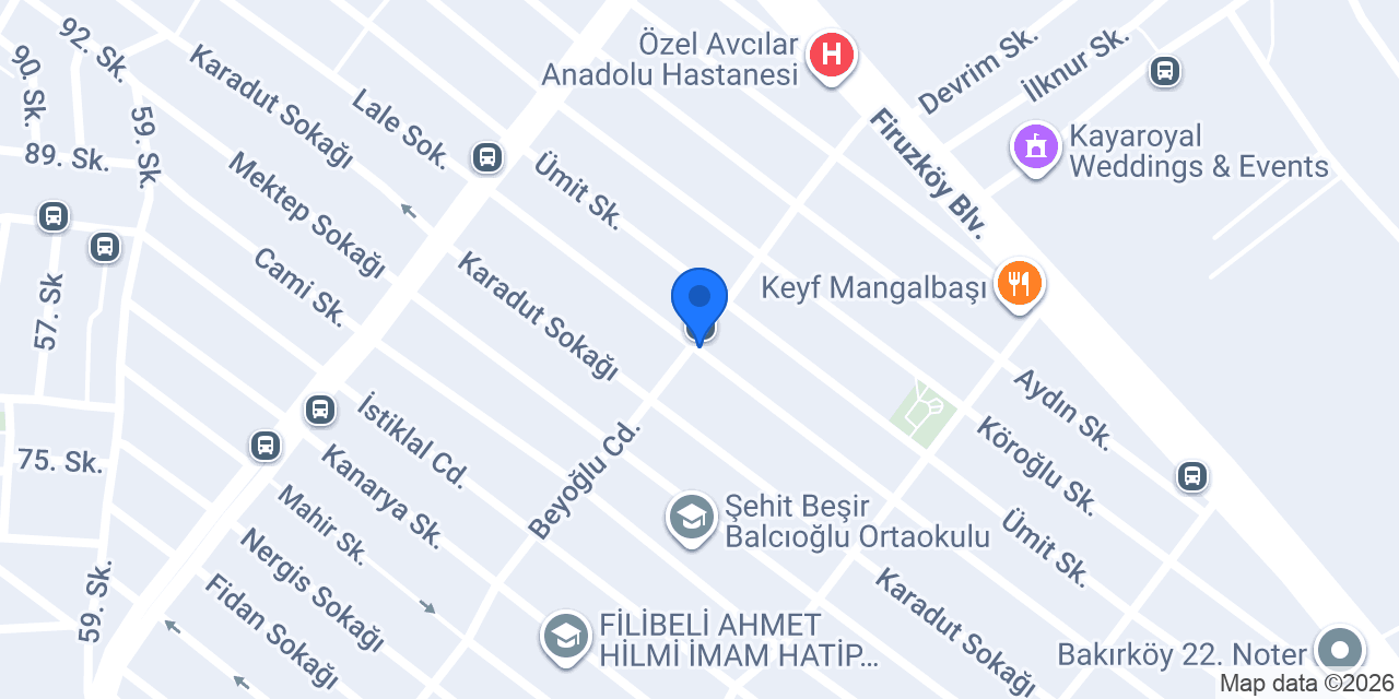 AVCILAR KEK BÖREK SALONU konumu