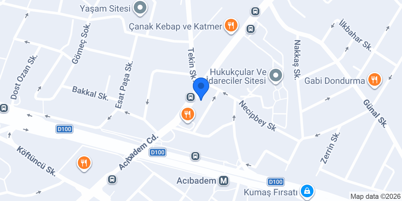Acıbadem Terzi Hakkı konumu