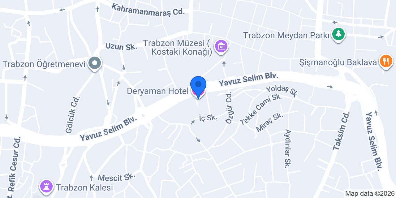 Deryaman Hotel konumu