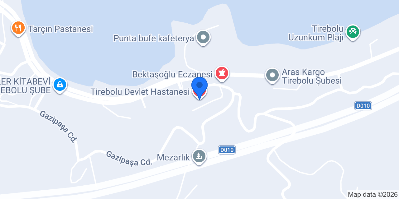 Tirebolu Devlet Hastanesi konumu