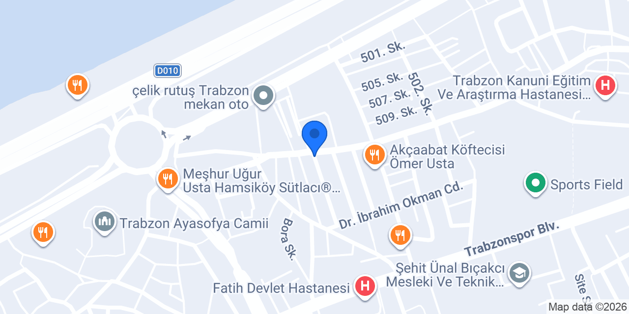 Akçaabat Sağlık Meslek Lisesi konumu