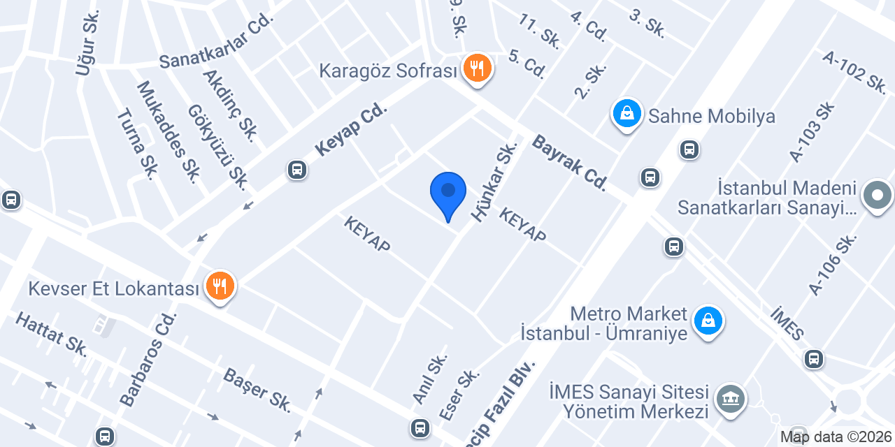 Hnc Yapı Dekorasyon konumu