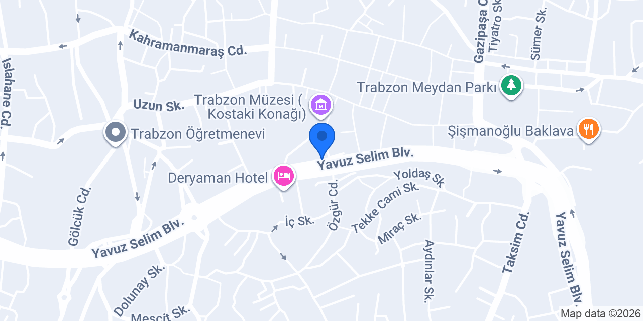 Üstad Börek & Baklava Tanjant Trabzon Baklava konumu