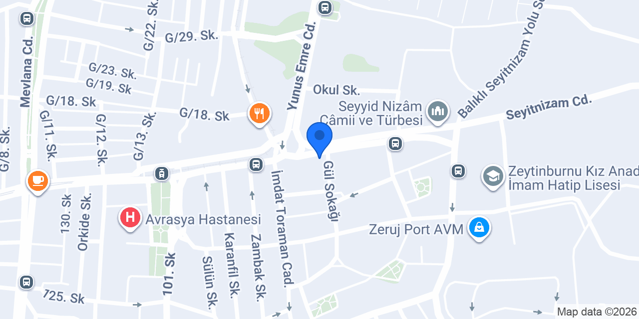 Vakıf Katılım Zeytinburnu Şubesi konumu