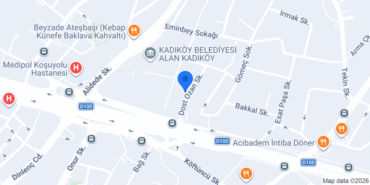 İzz Hotel Koşuyolu konumu