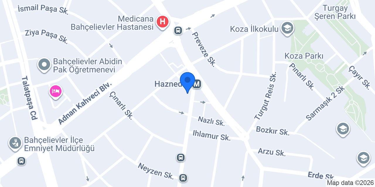 QNB Bahçelievler Şubesi konumu
