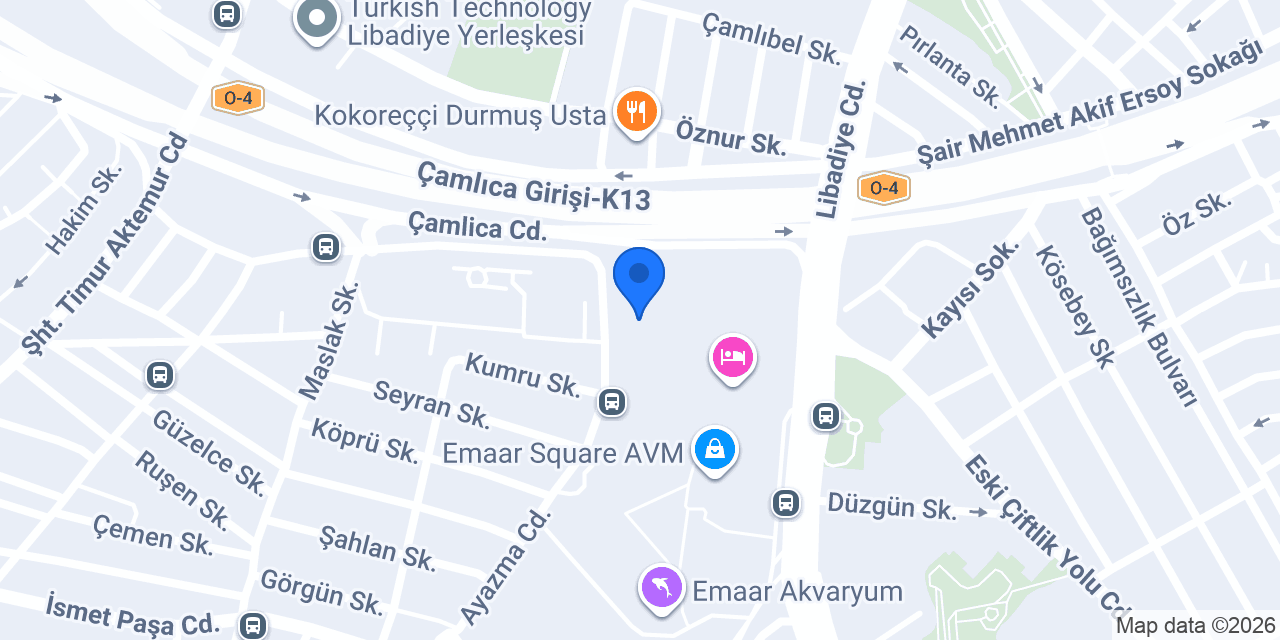 Evidea Emaar Square AVM konumu