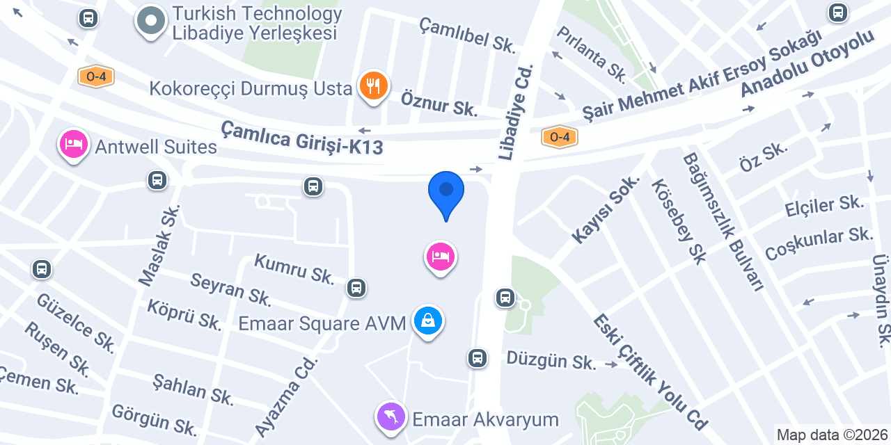 ebebek Emaar Square Mall AVM konumu