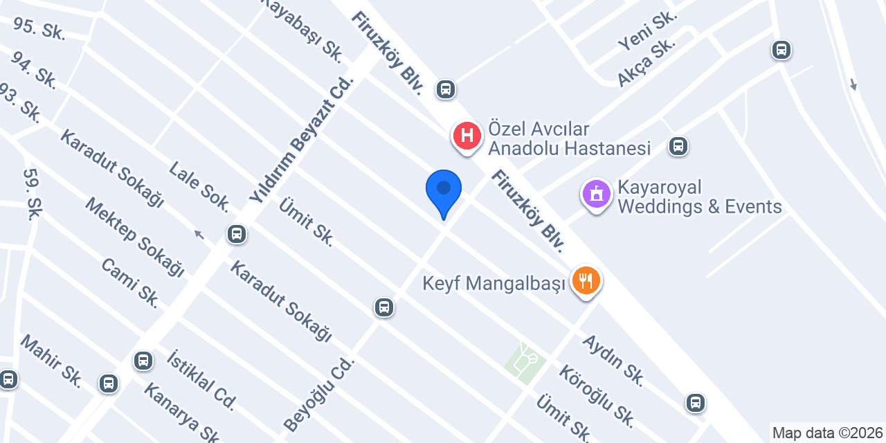 SAZ Döner Avcılar Parseller Beyoğlu Caddesi konumu