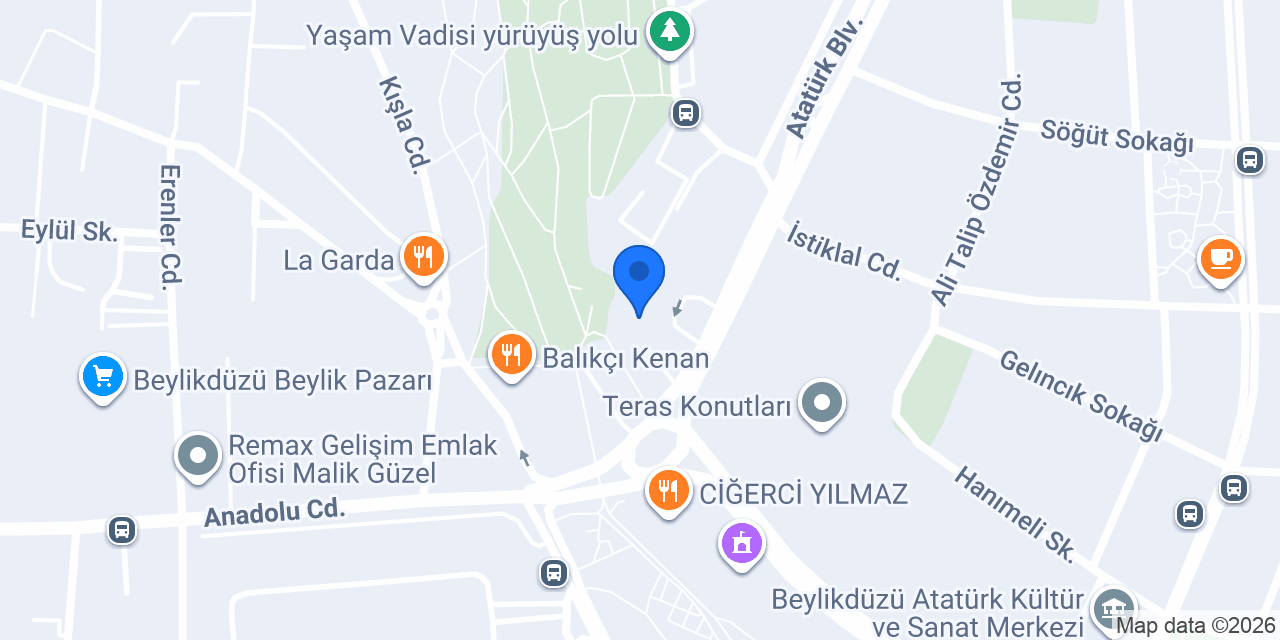 Yaşam Kafe konumu