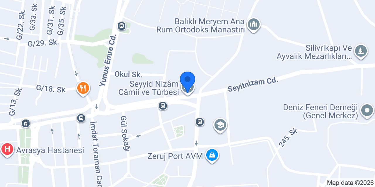 Seyit Nizam Külliyesi konumu