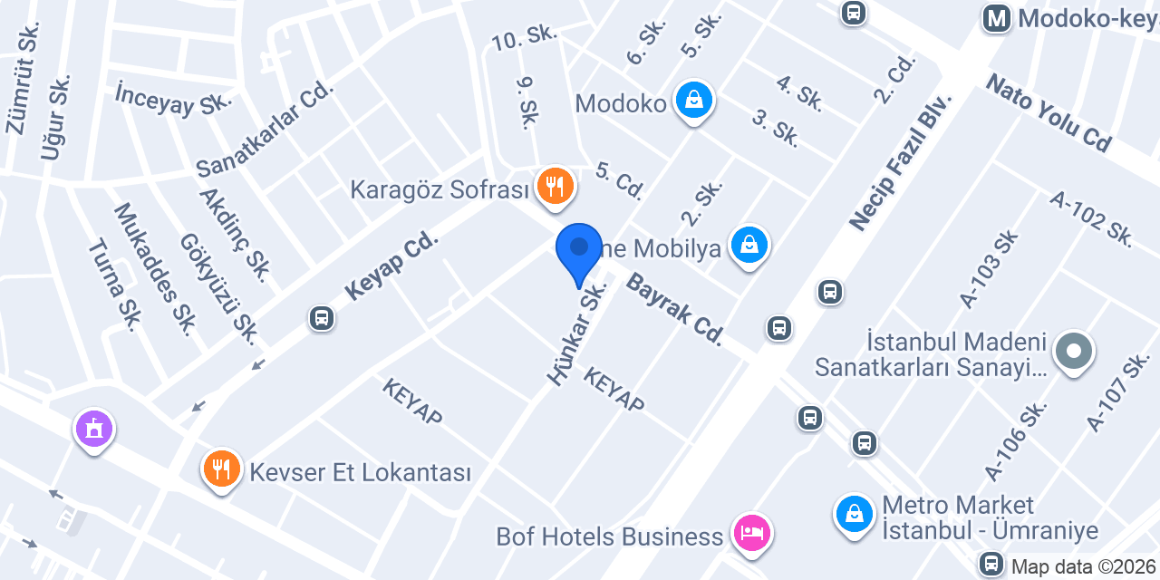 Garanti BBVA Dudullu Şubesi konumu