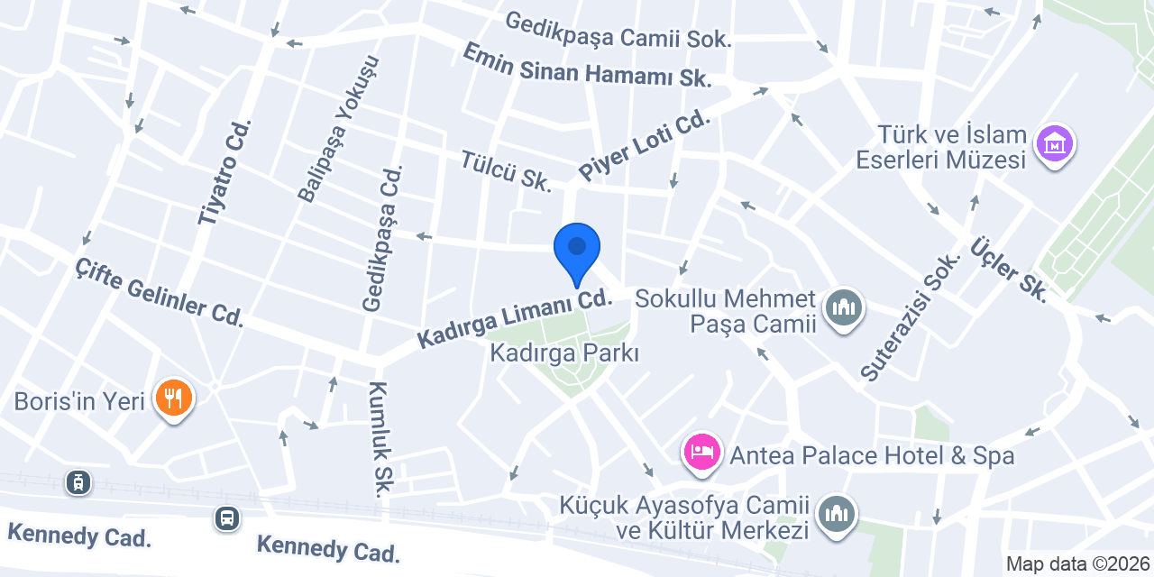 Kadırga Hamamı konumu