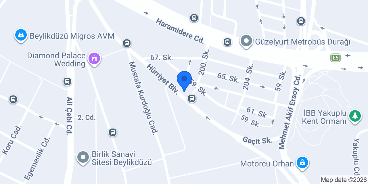 BEYLİKDÜZÜ PSİKOTEKNİK konumu
