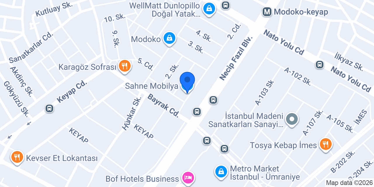 Sahne Mobilya konumu