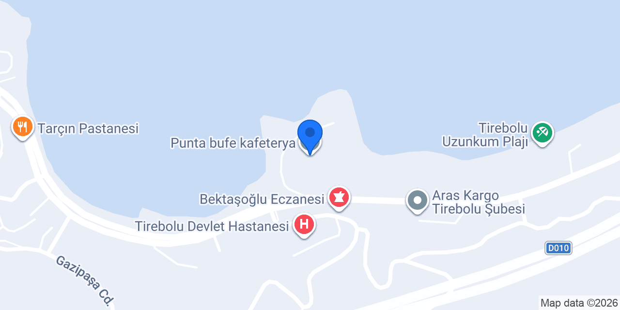 Punta bufe kafeterya konumu
