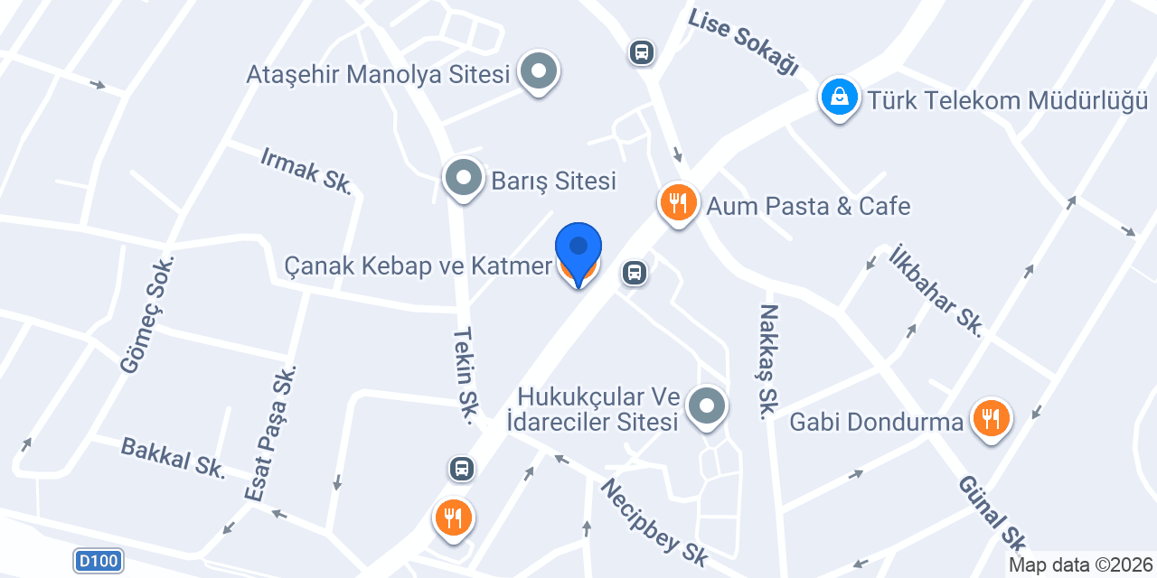 Çanak Kebap ve Katmer konumu