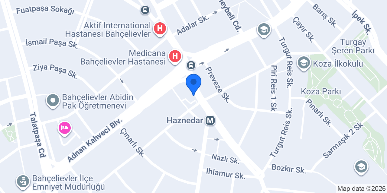 MosDent Diş Hastanesi konumu