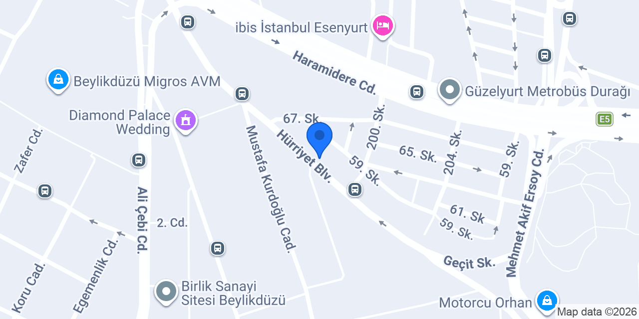 Durak Sürücü Kursu konumu