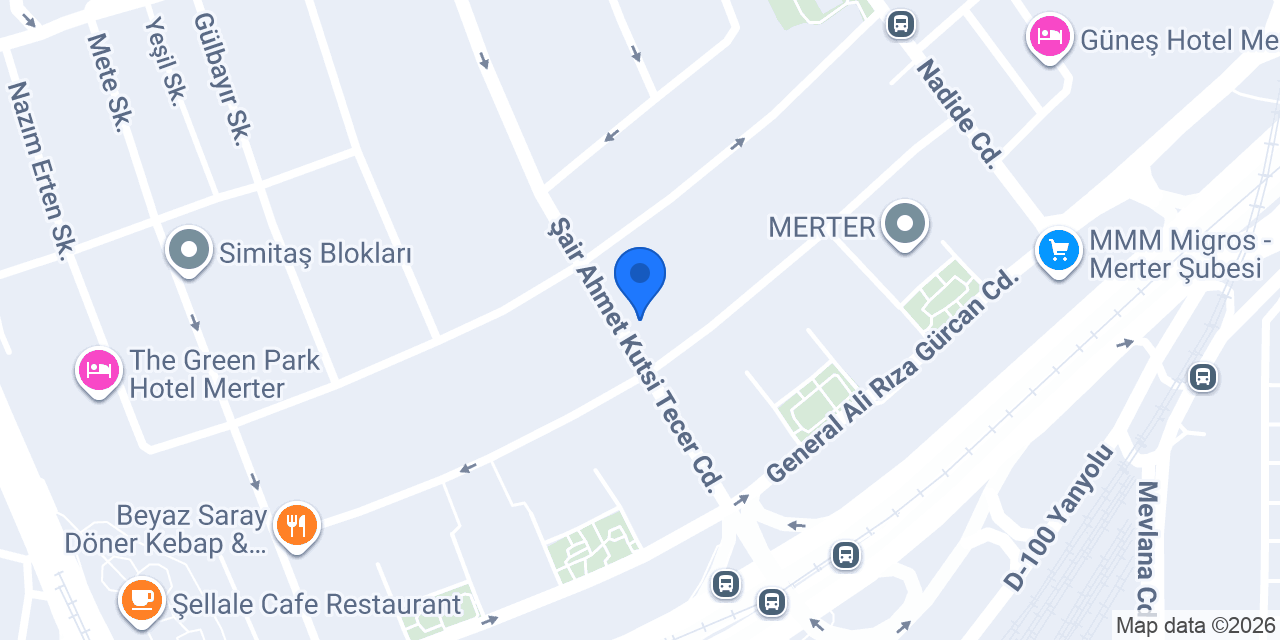 Merhaba Pastaneleri Merter Cadde konumu