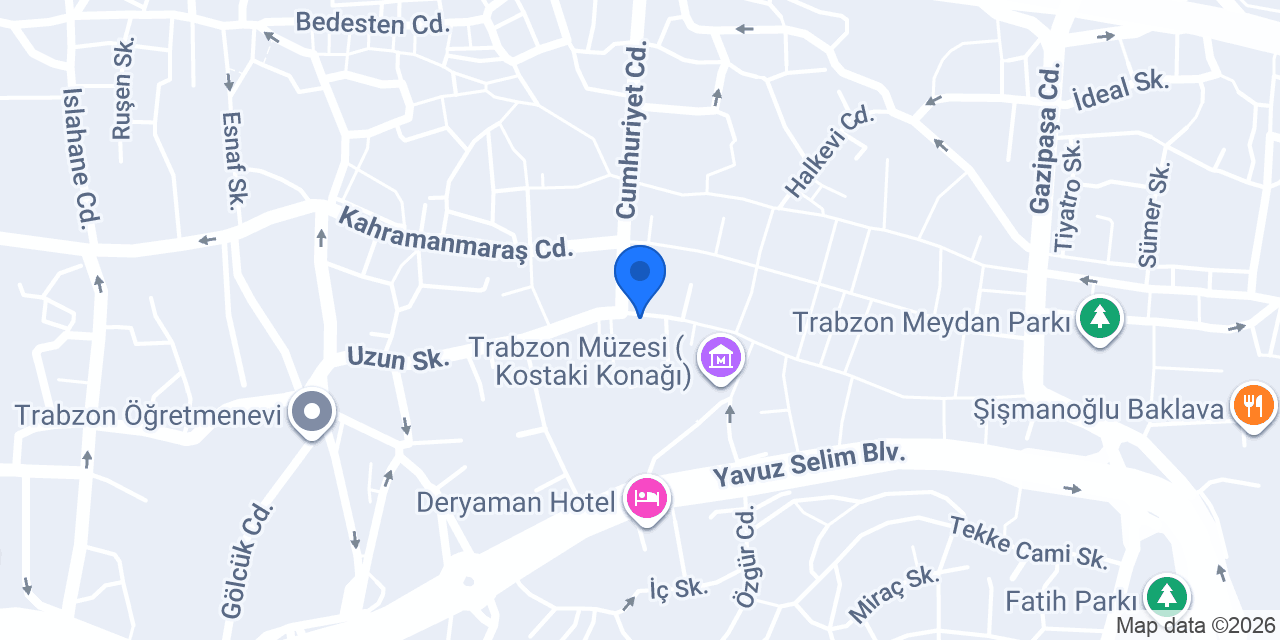 TDV Trabzon Kitabevi konumu
