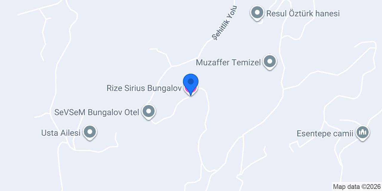 Rize Sirius Bungalov konumu