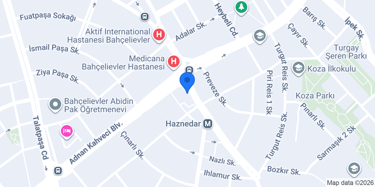 Garanti BBVA Bahçelievler / İstanbul Şubesi konumu