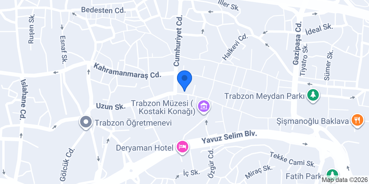 TRABZON SÜRÜCÜ KURSU konumu