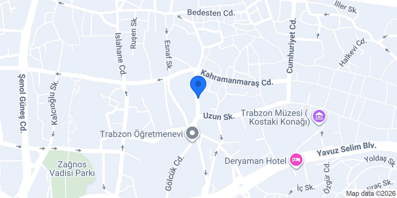 Karadeniz Kozmetik Pro Akademi konumu