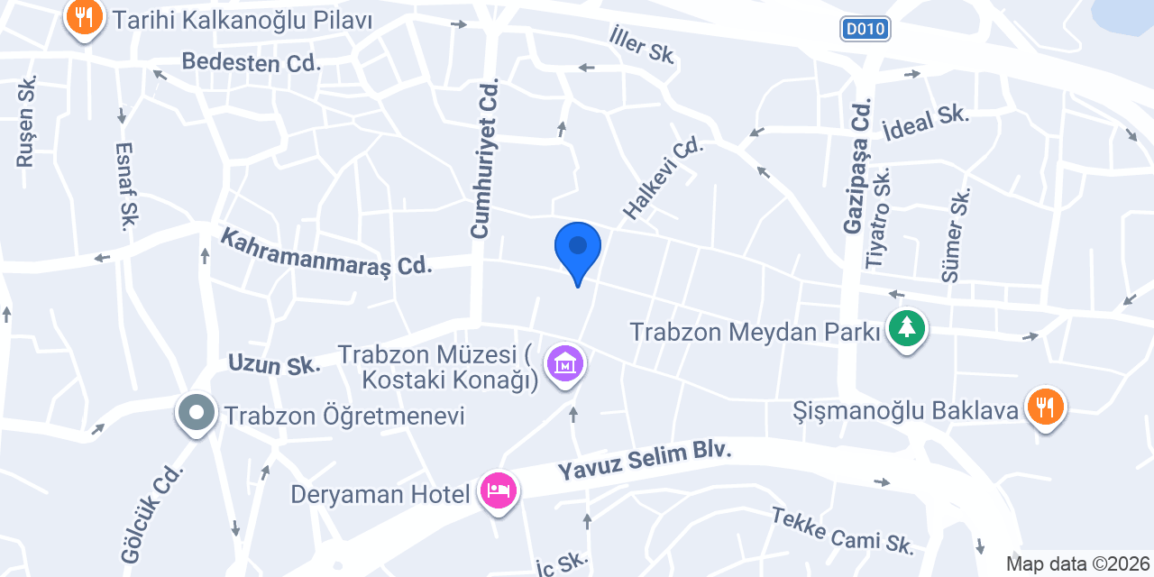 Türkiye Finans Trabzon Şubesi konumu