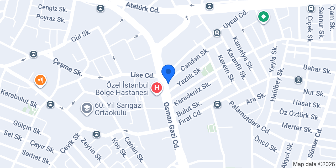 YÜCEL Optik konumu